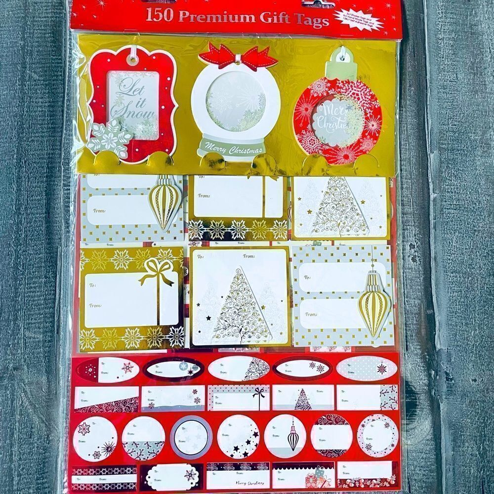 Premium Christmas Holiday 150 ct Gift Tags